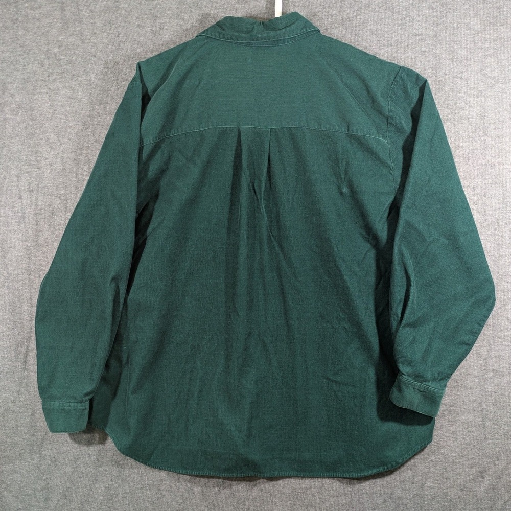 Bonworth Womens Corduroy Long Sleeve Shirt Green Embroidered Cardinals Size XL - Picture 2 of 8
